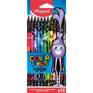 Maped Цветни моливи Color Peps Monsters 12 цвята