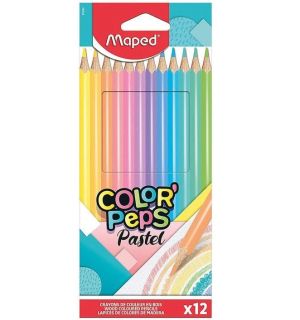 Maped Цветни моливи Color Peps Pastel 12 цвята 