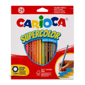 Carioca Цветни моливи Supercolor Hexagon 24 цвята, 943393