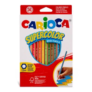 Carioca Цветни моливи Supercolor Hexagon 36 цвята, 943394