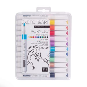 Bruno Visconti Sketch Art Акрилни маркери 12 цвята, 220126