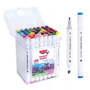 Lared Комплект двувърхи маркери в кутия 48 цвята, 120557
