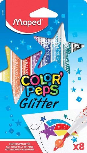 Maped Флумастери Color Peps Glitter 8 цвята 
