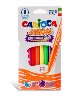 Флумастери Carioca Neon 8 цвята, 42785