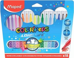 Флумастери Maped Color Peps Long Life 18 цвята
