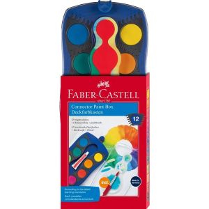 Акварелни бои Faber-Castell Connector 12 цвята, синя