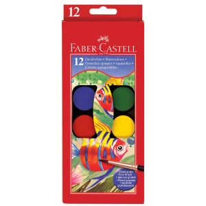  Акварелни бои Faber-Castell 12 цвята 30 мм