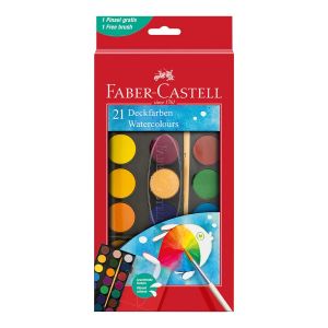  Акварелни бои Faber-Castell 21 цвята 30 мм