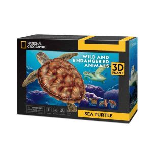 Cubic Fun 3D Пъзел National Geographic Морска Костенурка 31 части, DS1080h