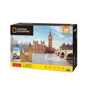 Cubic Fun 3D Пъзел National Geographic London Big Ben 94 части, DS0992