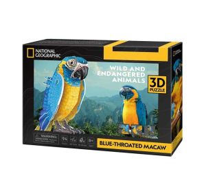 Cubic Fun 3D Пъзел National Geographic Синьогърлена ара 94 части, DS1097h