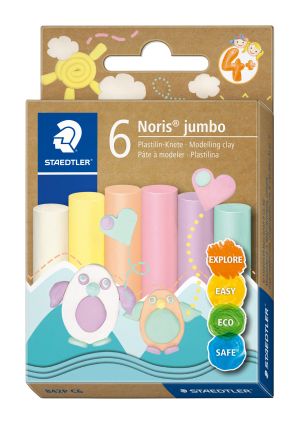 Staedtler Пластилин Noris Jumbo Pastel 6 цвята