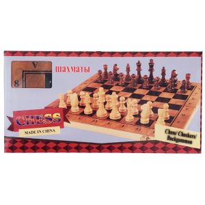 Дървен шах 3 в 1 33 см. 