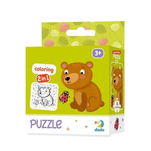 Dodo Мини пъзел 2 в 1 Мече 16 части, 300120