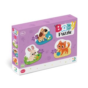 Dodo Пъзел 3 в 1 Животни, 300392