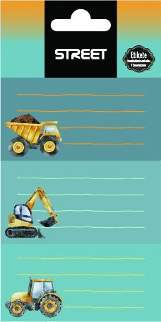 Ученически етикети Street Construct, 9 броя