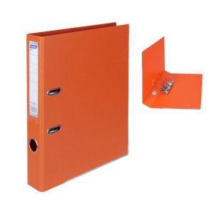 Dinel Класьор с метален кант A4 PP 5 см. - оранжев