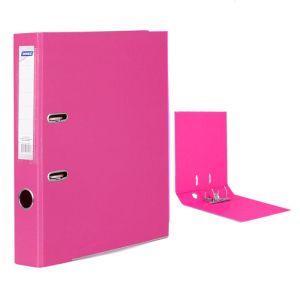 Dinel Класьор с метален кант A4 PP 5 см. - розов