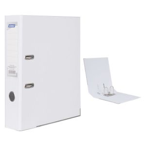 Dinel Класьор с метален кант A4 PP 8 см. - бял