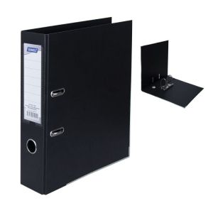 Dinel Класьор с метален кант A4 PP 8 см. - черен