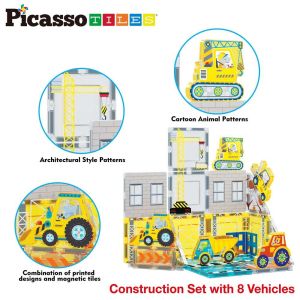 Picasso Магнитен конструктор Строителна площадка 26 части, PTQ21
