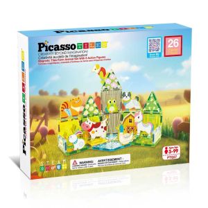 Picasso Магнитен конструктор Ферма 26 части, PTQ27
