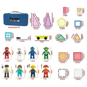 Picasso Магнитен конструктор в куфар 100 части, PB01