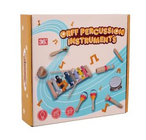 Дървени детски музикални инструменти 7 броя, 082696