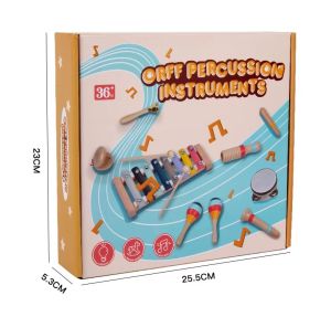 Дървени детски музикални инструменти 7 броя, 082696