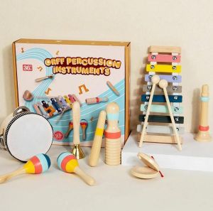 Дървени детски музикални инструменти 7 броя, 082696