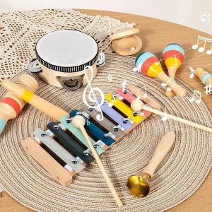 Дървени детски музикални инструменти 7 броя, 082696