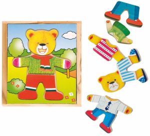 Viga Дървена игра Облечи мечето, 082515