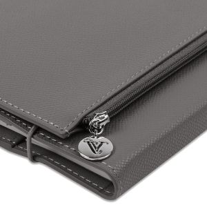 Victoria's Journals Тефтер Zipco Metallic - сив, V7380