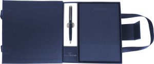 Wellington Комплект химикалка + тефтер Oxford, син
