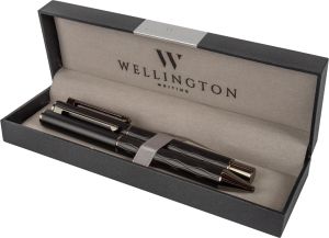 Wellington Комплект химикалка + ролер Infinity, черни