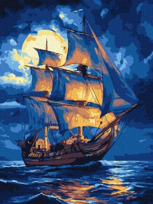 Ideyka Комплект оцветяване по номера - Кораб сред вълните