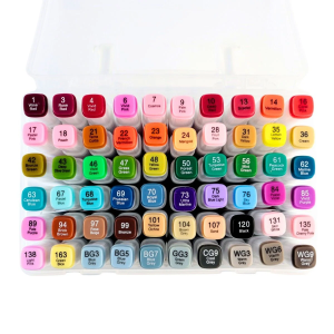 Art Walker Комплект алкохолни маркери двувърхи 60 цвята