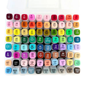 Art Walker Комплект алкохолни маркери двувърхи 80 цвята