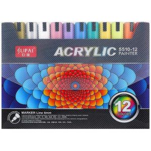 Jupai Комплект акрилни маркери 12 цвята