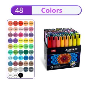 Jupai Комплект акрилни маркери 48 цвята