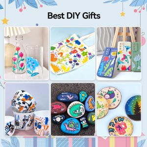 Комплект акрилни маркери двувърхи с четка, 12 цвята