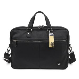 YNot Кожена чанта за документи - черна, 32975