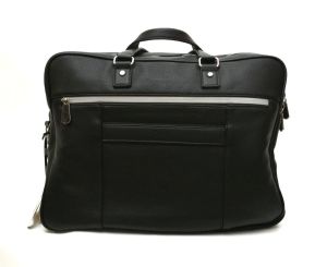 YNot Кожена чанта за документи - черна, 32975