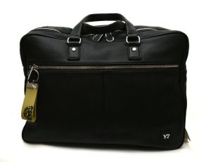 YNot Кожена чанта за документи - черна, 32975