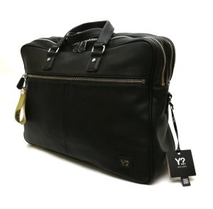 YNot Кожена чанта за документи - черна, 32975