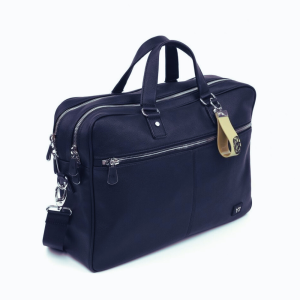 YNot Кожена чанта за документи - тъмносиня, 32074