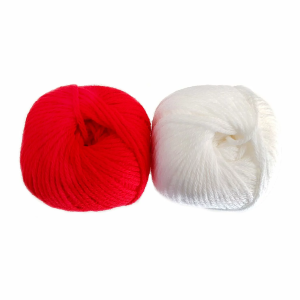 Прежда за мартеници - бяла и червена