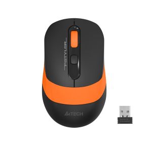 A4Tech Безжична мишка FG10S, черна/оранж