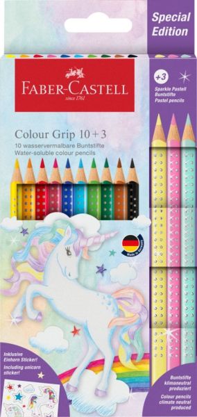 Faber-Castell Цветни моливи Еднорог 10+3 цвята Sparkle