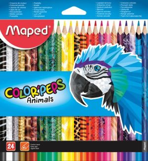 Цветни моливи Maped Color Peps Animals 24 цвята